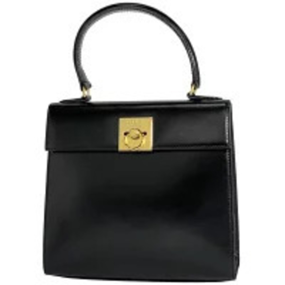 Celine 2way Shoulder Bag Leather Black